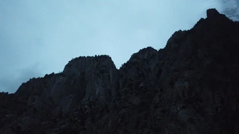 Overlooking snow mountains Stock Footage 101186572