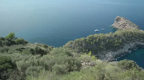 Overlooking Spanish Coastline Stock Footage 58799336