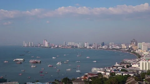 Overlooking On Thailand City Time Lapse Stock Footage