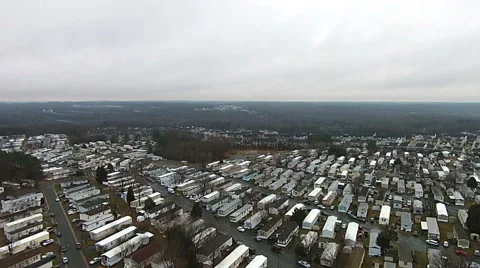 Overlooking a Trailer Park Video stock 46267702