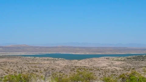 An overlooking view of Elephant Butte, Mexico Stock Footage 209735545