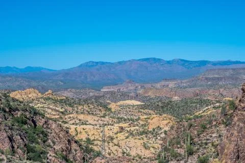 An overlooking view of nature in Apache Junction, Arizona Stock Photos