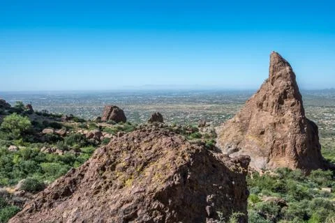 An overlooking view of nature in Apache Junction, Arizona Stock Photos