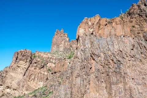 An overlooking view of nature in Apache Junction, Arizona Stock Photos