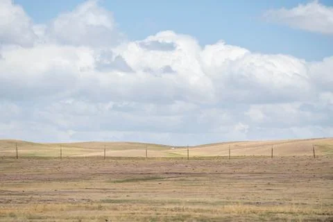 An overlooking view in Terry Bison Ranch, Wyoming Stock Photos