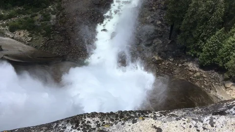 Overlooking waterfall view tilt camera move Stock-Footage 90269909