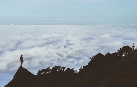 Overlooking the world Foto stock