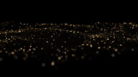 Overly golden particle effect background Stock Footage 244370423