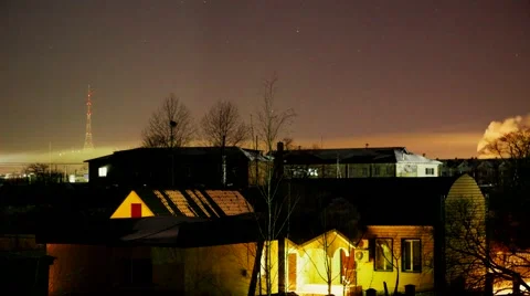 Overnight, clouds Tower. Russia Stock Footage 68199519