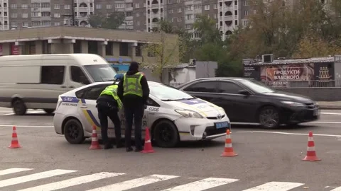 Overnight missile and drone attack on Kyiv leaves at least two dead, Kyiv, UA -  Stock Footage 319669676