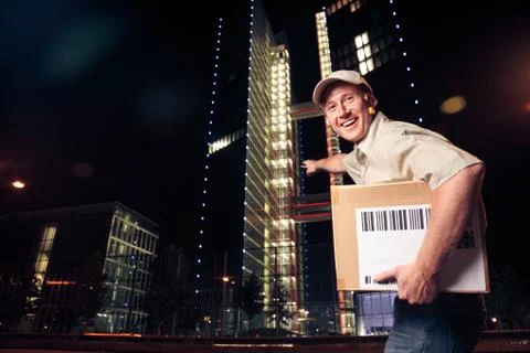 Overnight Parcel Delivery 写真素材