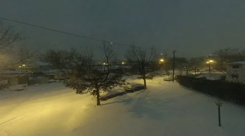 Overnight Snow Lapse Video stock 41687906