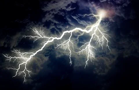 Overnight storm lights Stock Illustration