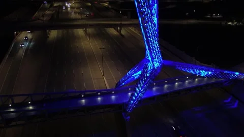 Overpass with art Stock Footage 240153667