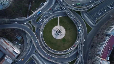 Overpass during rush hour Stock Footage 168621112