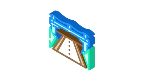 Overpass highway road isometric icon animation Stock Footage 327275736
