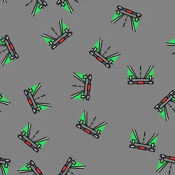 Overpass highway road vector seamless pattern Illustrazione stock