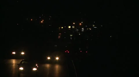 Overpass at night Stock Footage 8557124