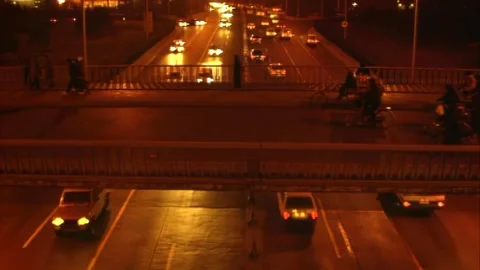 Overpass at night Stock Footage 253772451