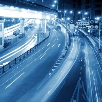 Overpass Night Stock Photos