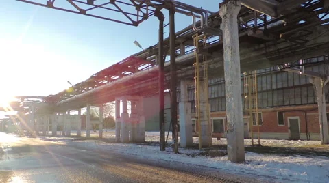 Overpass over the road tubes sun Video stock 45587947