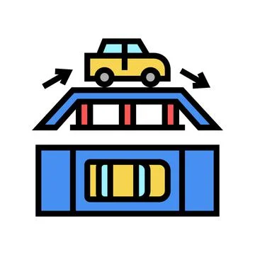 Overpass passage color icon vector illustration Stock-Illustration