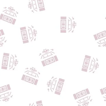 Overpass passage glyph seamless pattern Stock Illustration