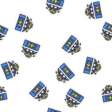 Overpass passage vector seamless pattern Ilustración de archivo