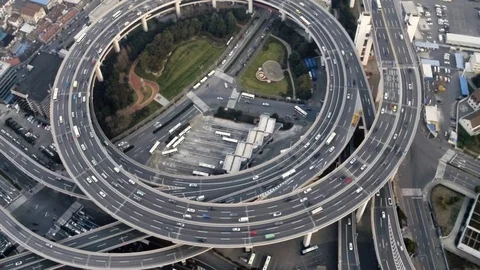 Overpass in Shanghai Stock Footage 124762652