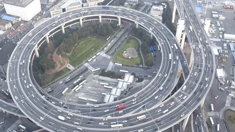 Overpass in Shanghai Stock Footage 124762703