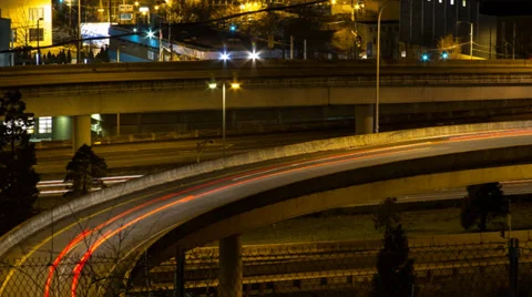 Overpass Traffic Stock Footage 36595387
