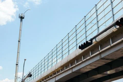 Overpass under blue sky 写真素材