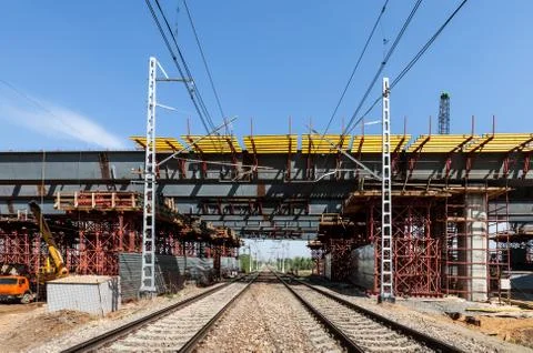 Overpass under railways Stock Photos