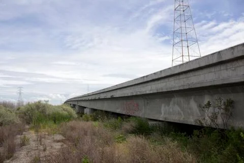 Overpass with vanishing point Foto stock