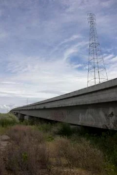 Overpass with vanishing point Foto stock
