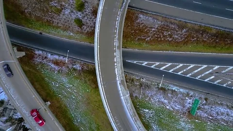 Overpass Zoom Out Lapse Stock Footage 71344200