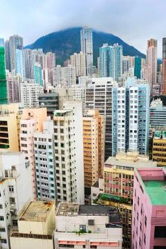 Overpopulated hong kong Stock-Fotos