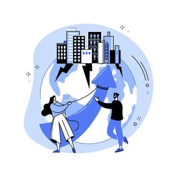 Overpopulation abstract concept vector illustration. Stock Illustration