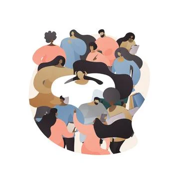 Overpopulation abstract concept vector illustration. Stock Illustration