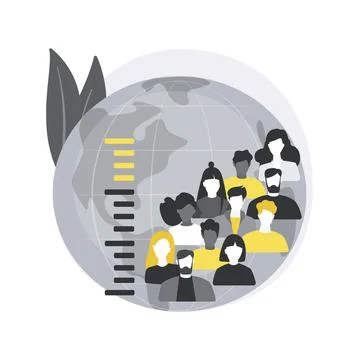Overpopulation abstract concept vector illustration. Stock Illustration