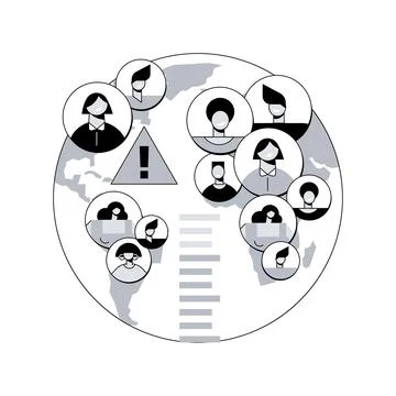 Overpopulation abstract concept vector illustration. Stock Illustration