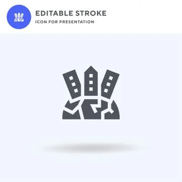 Overpopulation icon vector, filled flat sign, solid pictogram isolated on white Stock Illustration