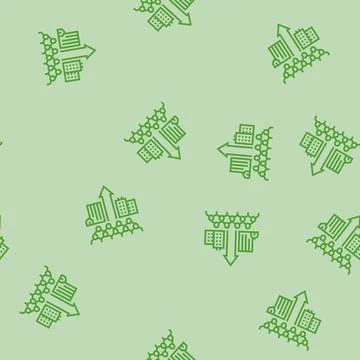 Overpopulation urbanization line seamless pattern Stock Illustration
