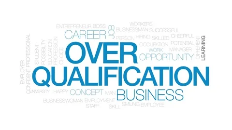Overqualification animated word cloud, text design animation. Kinetic Stock Footage 79904138