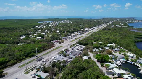 Overseas highway through Key Largo Stock Footage 239885231