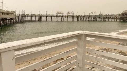 Overseeing a Pier Stock Footage 140759589