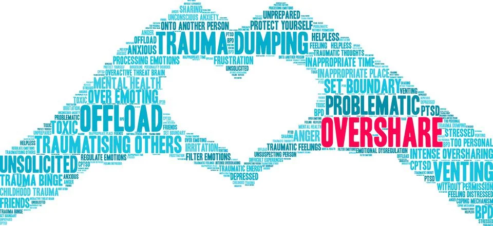 Overshare Word Cloud Stock Illustration