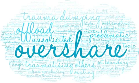 Overshare Word Cloud Stock Illustration