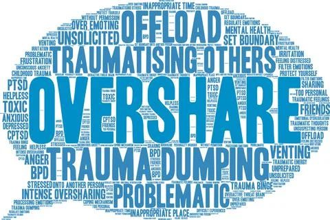 Overshare Word Cloud Stock Illustration