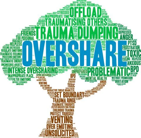 Overshare Word Cloud Stock Illustration